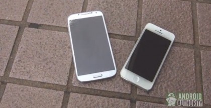 Galaxy S4 vs iPhone 5 Drop Test Video