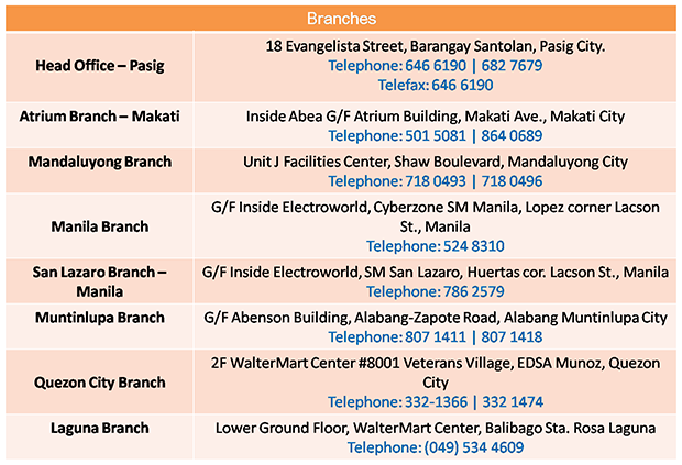 Aserco Branches