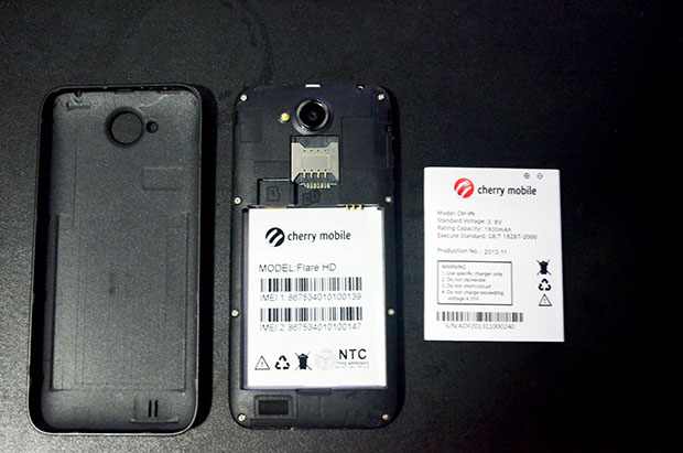 Cherry Mobile Flare HD Back Cover and Battery