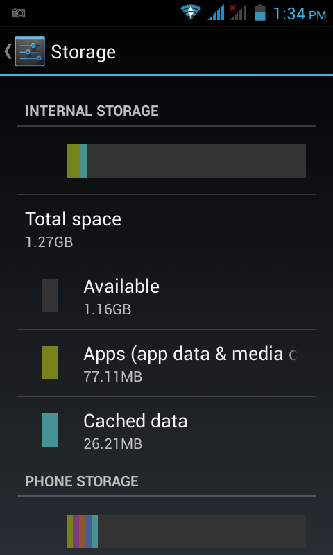 Internal Storage of Cherry Mobile Life Internal Storage of Cherry Mobile Life
