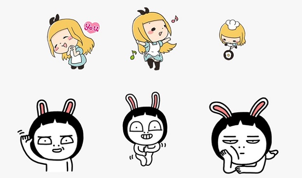 WeChat Sticker Elise, Cynical Rabbit