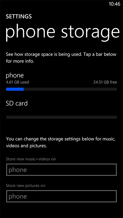 Lumia 1520 Storage, microSD