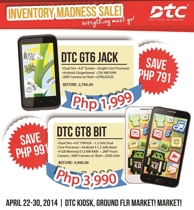 DTC Inventory Madness Sale GT6 GT8
