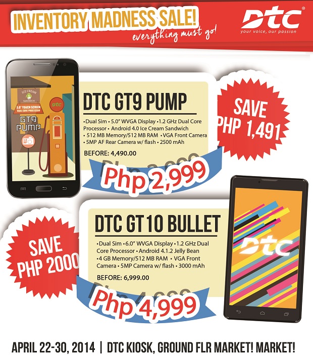 DTC Inventory Madness Sale GT9 GT10