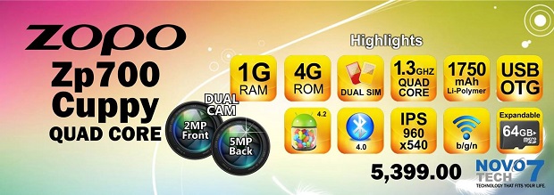 Zopo ZP700 Cuppy specs