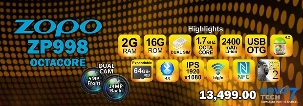 Zopo ZP998 specs