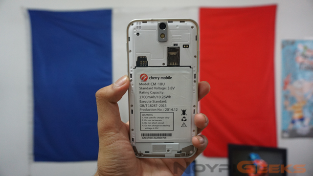 Cherry Mobile Cosmos One Plus  SIM slots, microSD, battery