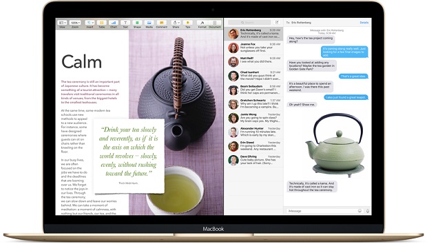 Mac OS X El Capitan Split View