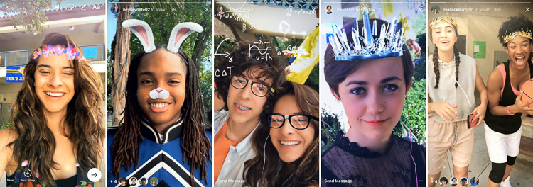 Instagram copies Snapchat filters