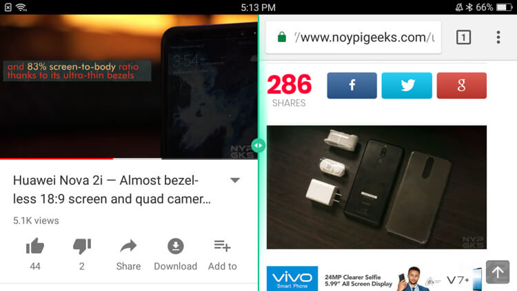 Split screen ColorOS A71