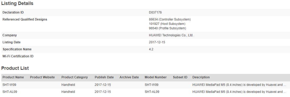 Huawei MediaPad M5 leak