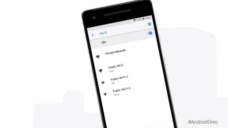 Android 8.1 update displays the network speed of public WiFi networks