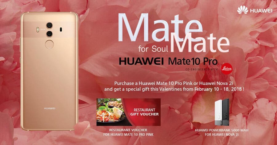 huawei Mate for SoulMate Valentines promo huawei mate 10 pro pink