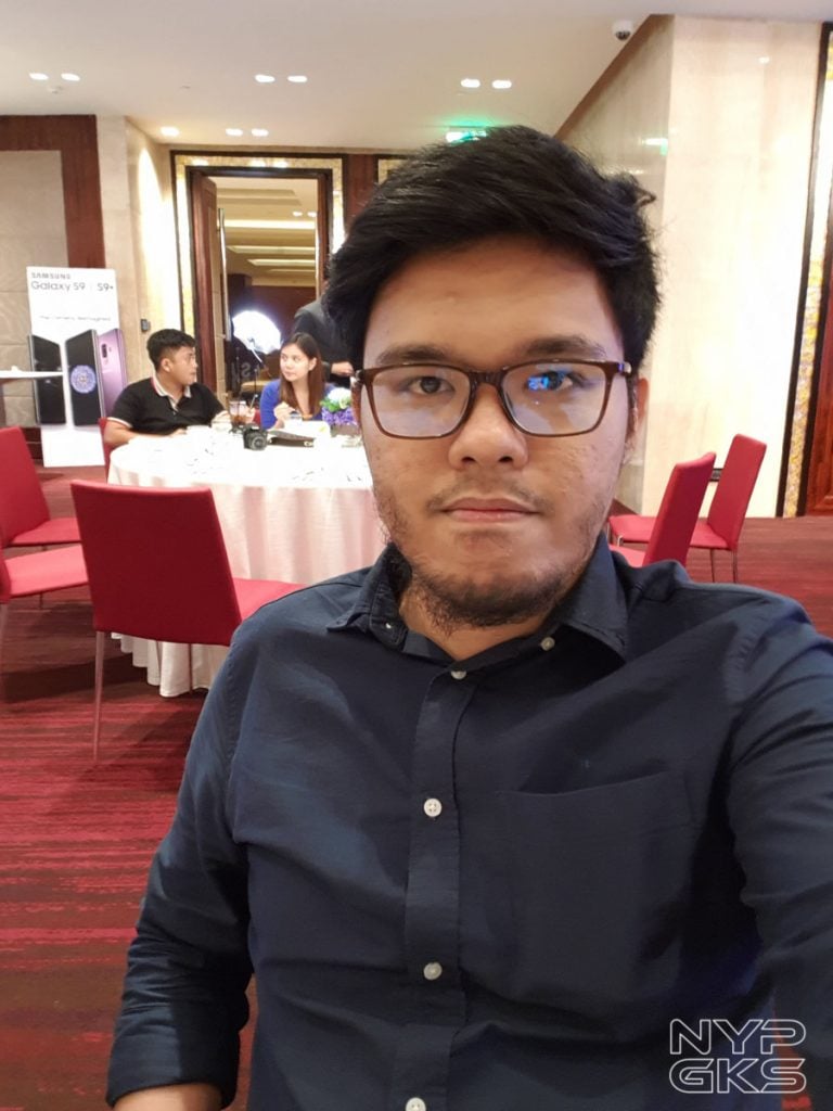 Selfie quality of Galaxy S9