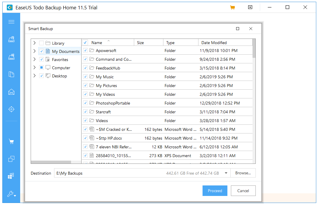 EaseUs Smart Backup