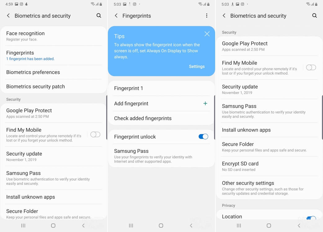 Samsung-Galaxy-A50s-Security-fingerprint