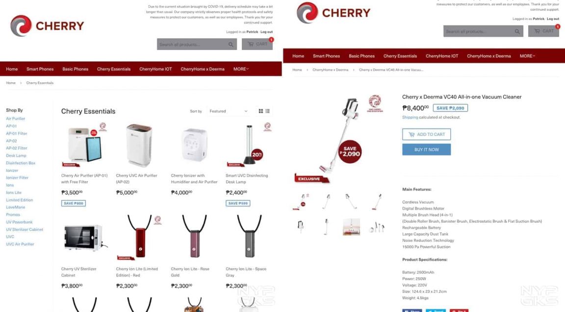 CHERRY online store is now live | NoypiGeeks