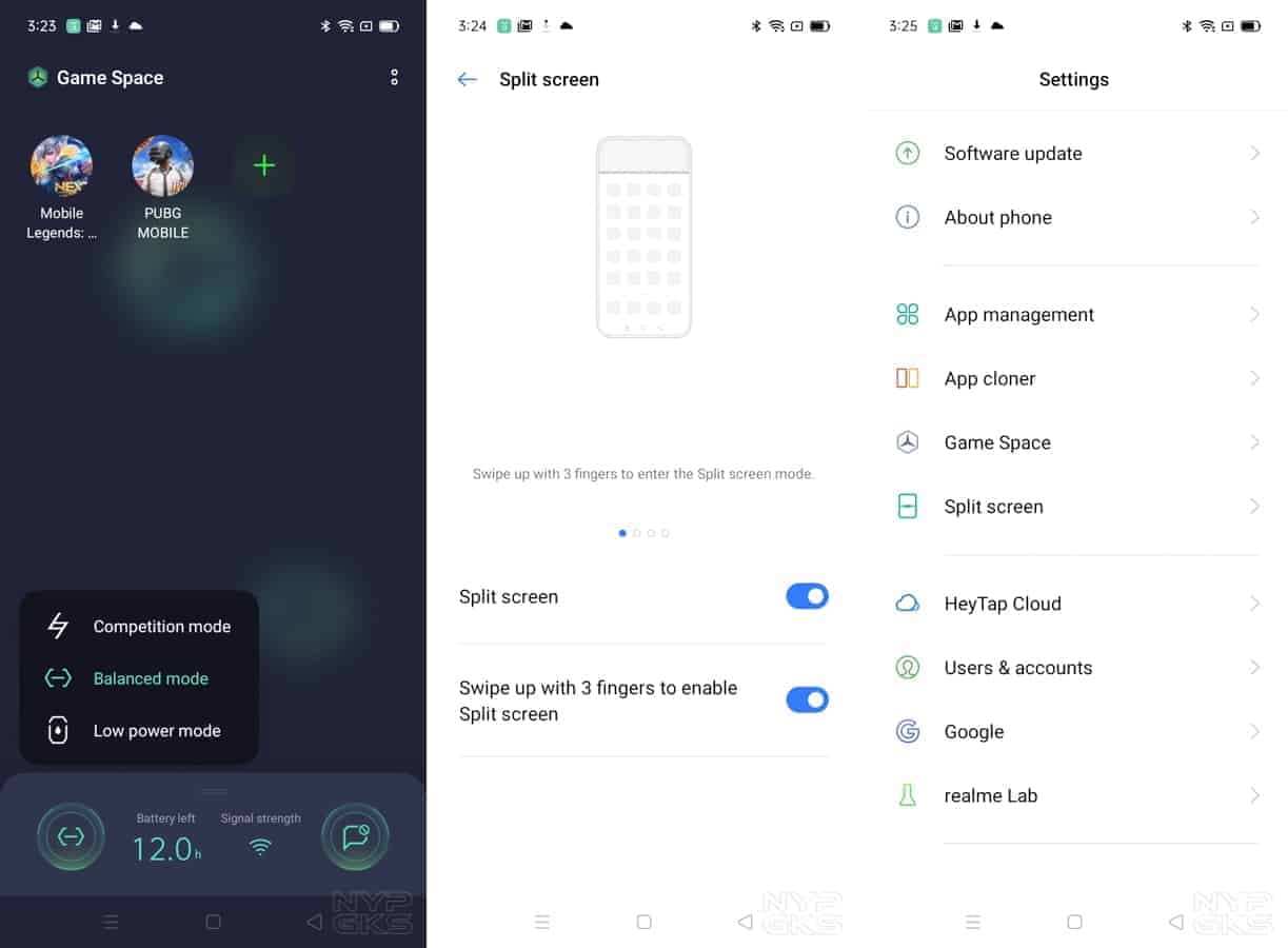 game space android 12 realme