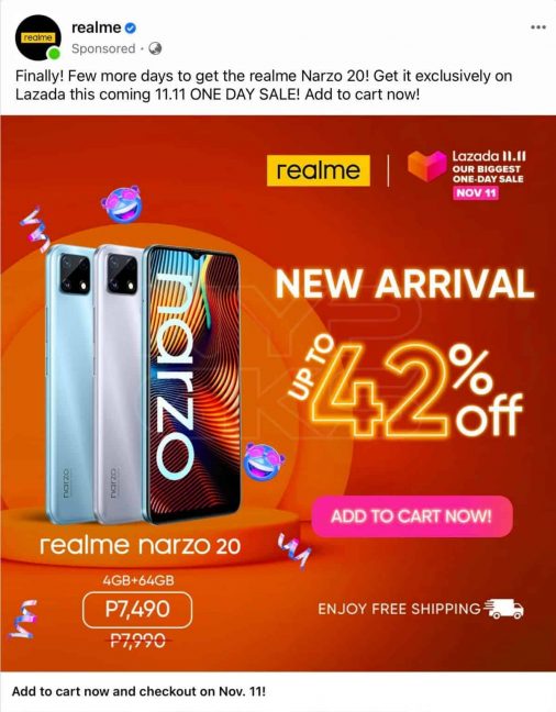 Realme ad reveals Narzo 20's price in PH | NoypiGeeks