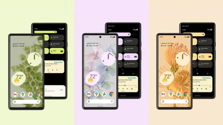 Phones with Android 12 dynamic themes feature | NoypiGeeks