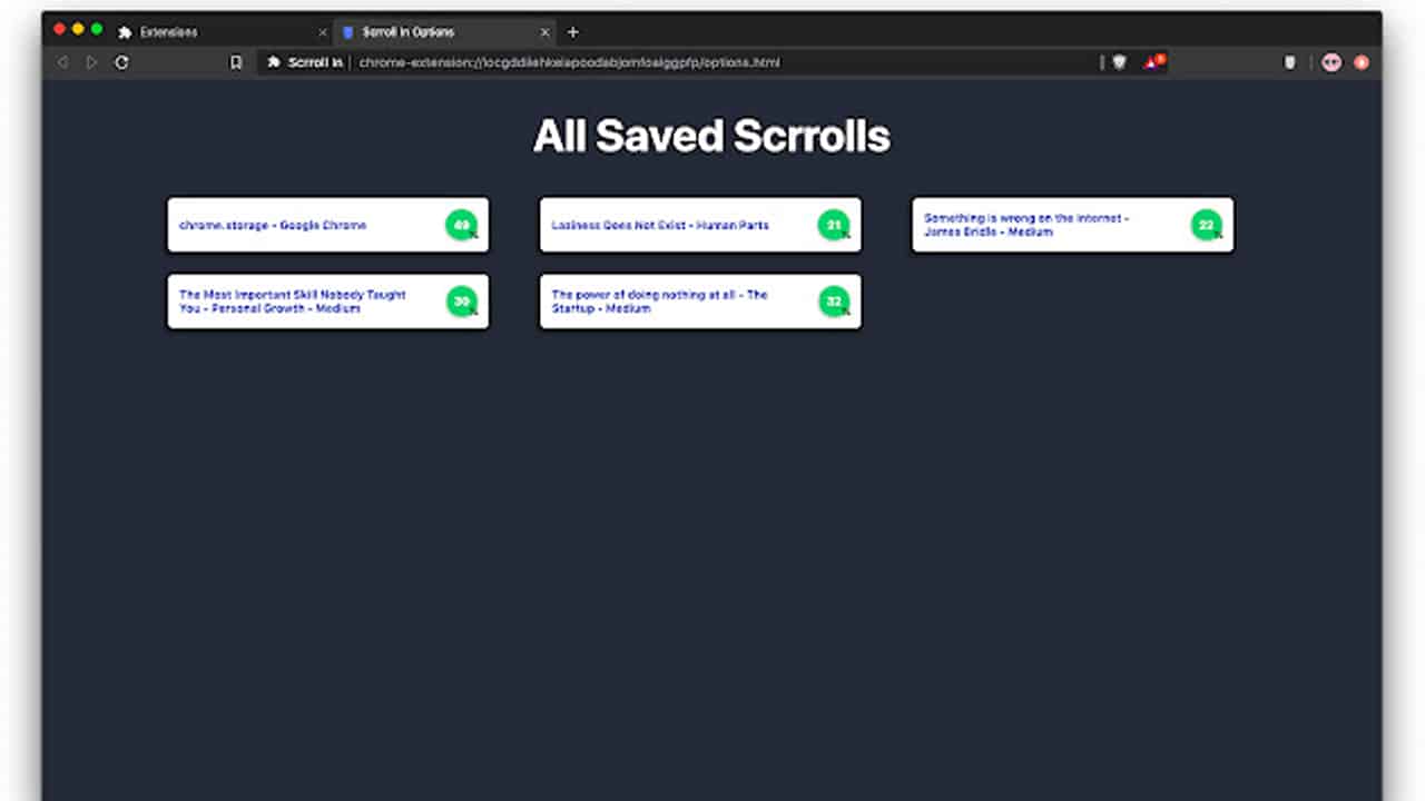 Scrroll-In-Chrome-Extension