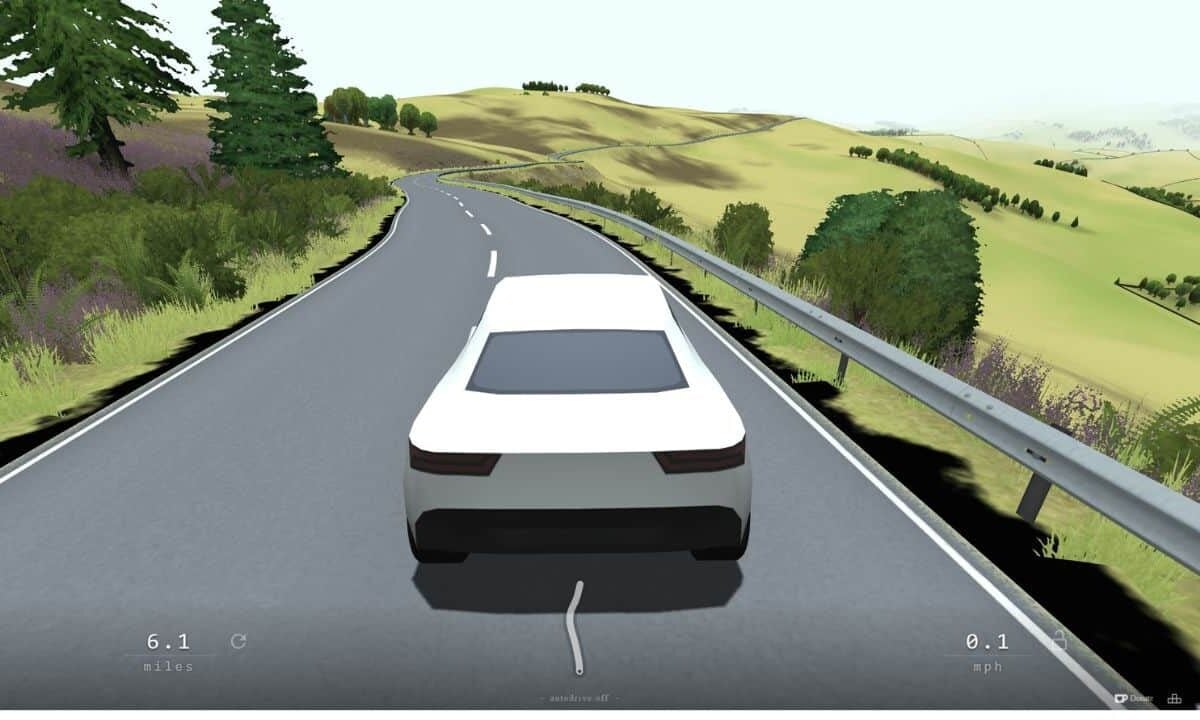 Slow-roads-driving-browser-game