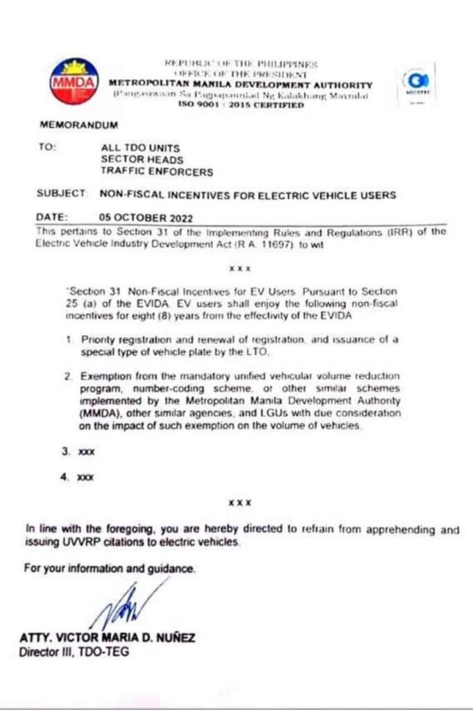Electric-Vehicles-exempted-number-coding-ph-5231