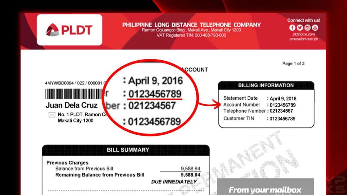 Find-PLDT-Account-Number