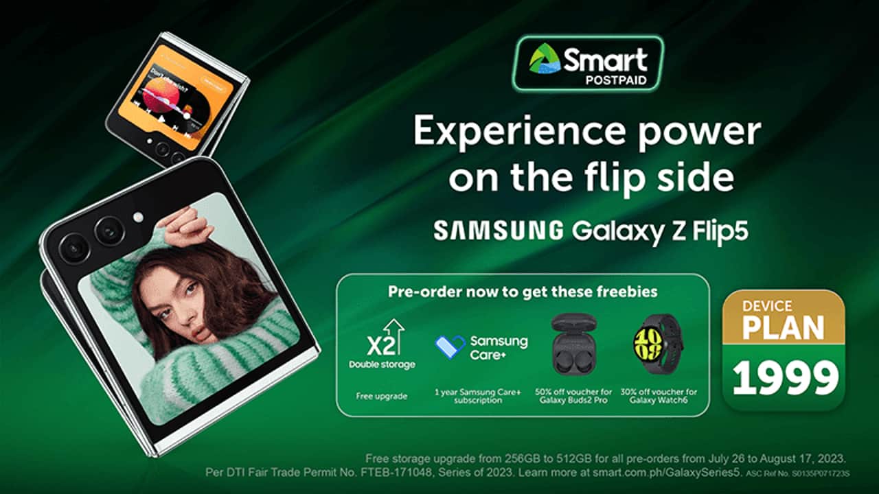 Samsung Galaxy Z Flip 5 Smart Postpaid Plans NoypiGeeks