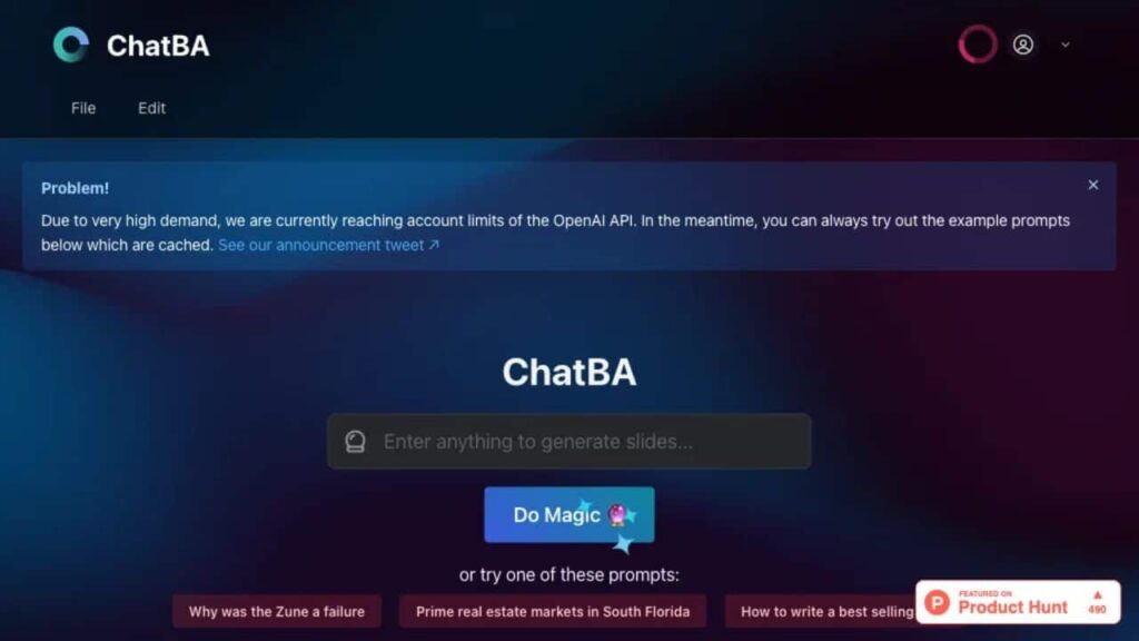 ChatBA-AI-Presentation-Tools