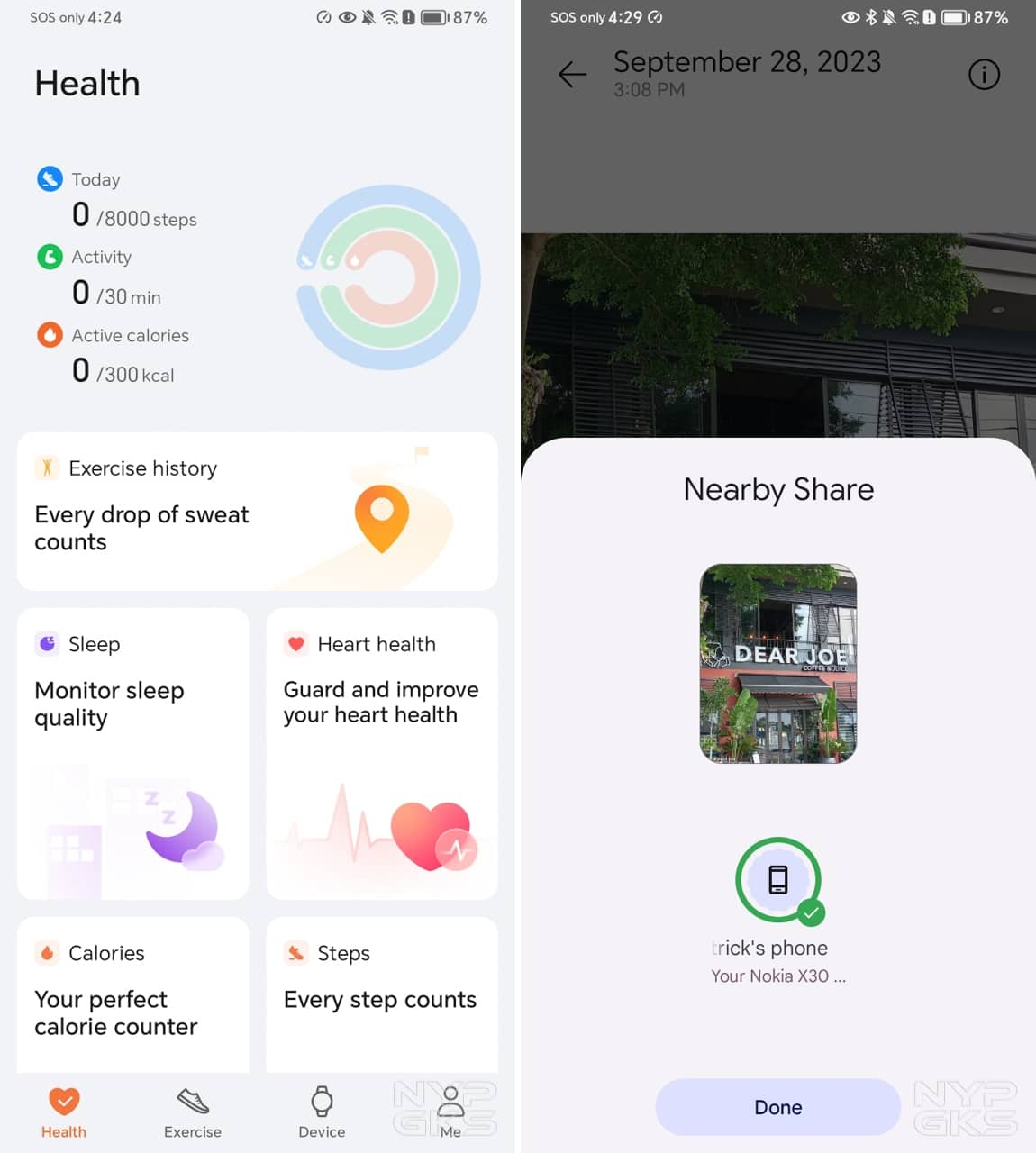 HONOR-X6a-Health-Nearby-Share