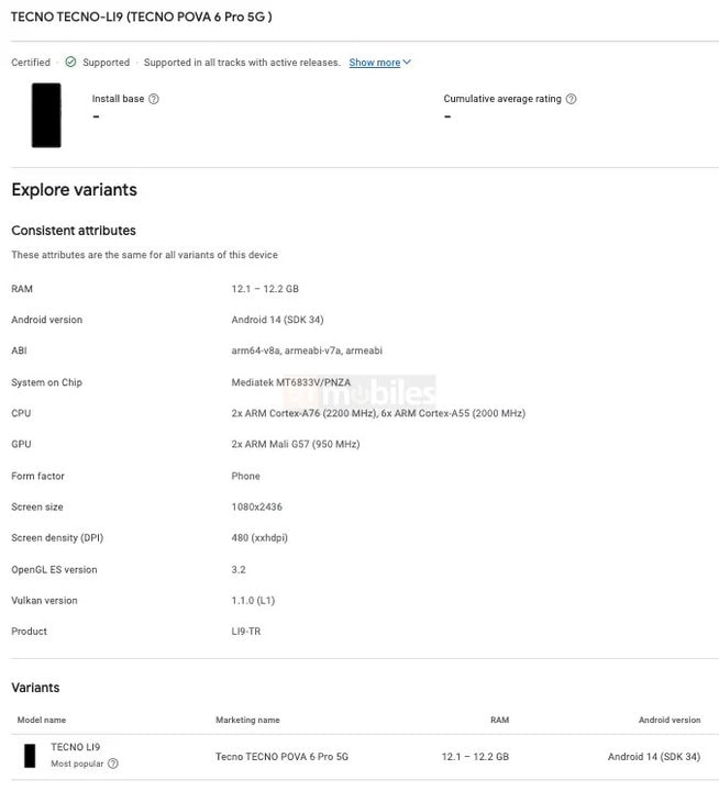 TECNO-POVA-6-Pro-5G-key-specs-leaked