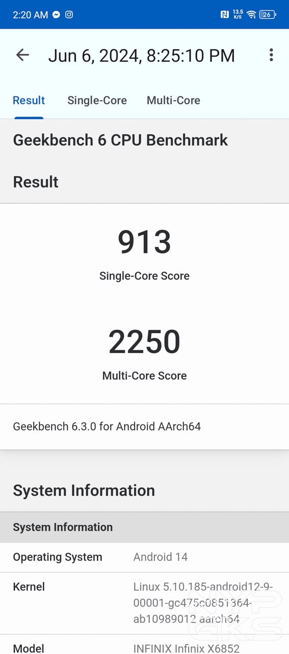 Infinix-NOTE-40-5G-Geekbench