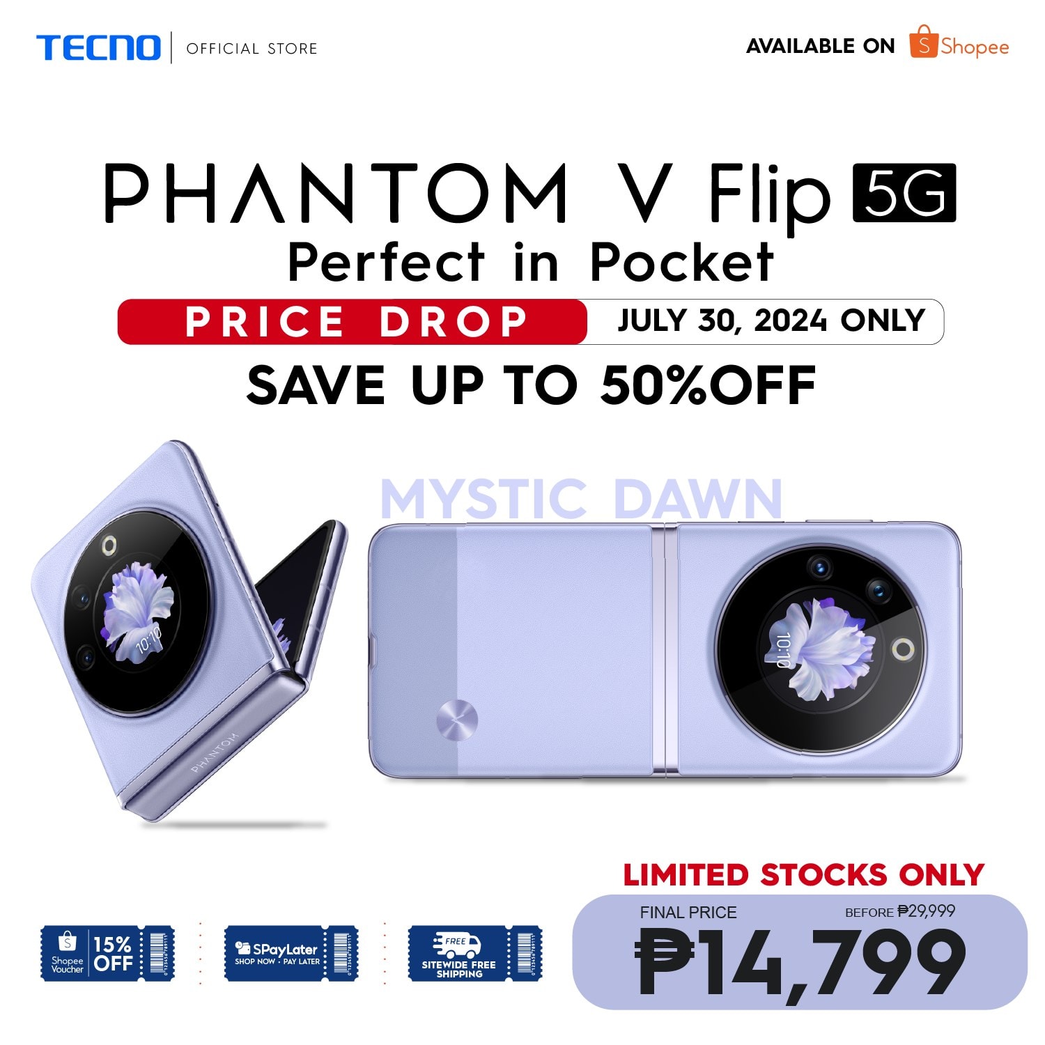TECNO-Phantom-V-Flip-discount-Shopee-PH