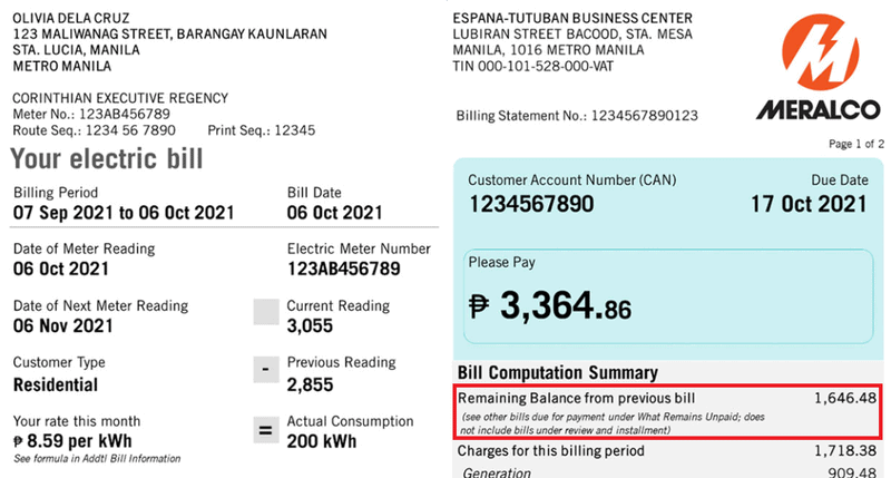 Remaining-Balance-Previous-Meralco-Bill