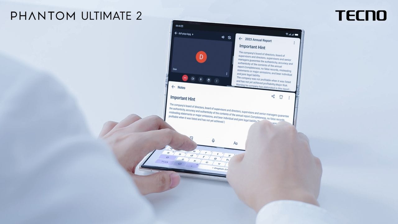 TECNO Phantom Ultimate 2 concept with tri-fold design unveiled