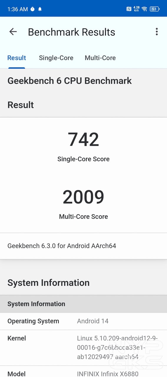 Infinix-HOT-50-Pro-Plus-GeekBench