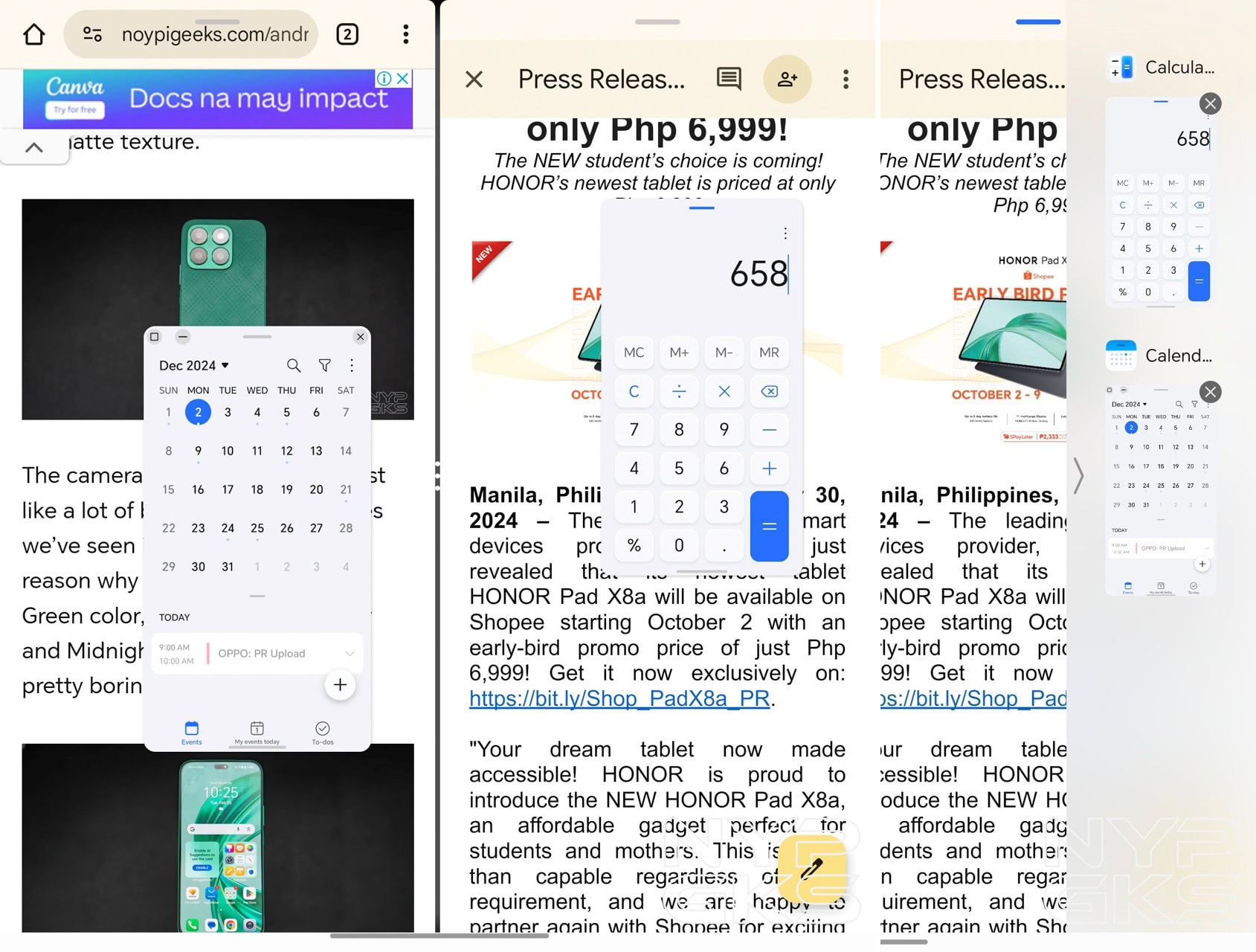 HONOR-Magic-V3-Split-Screen