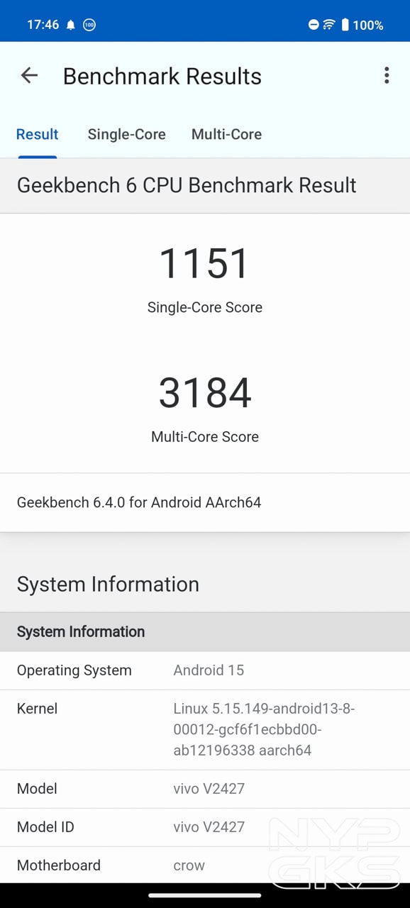 vivo-V50-Geekbench