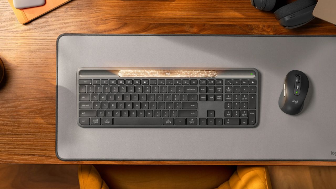 Logitech Signature Slim Solar+ K980 keyboard draws power from light ...