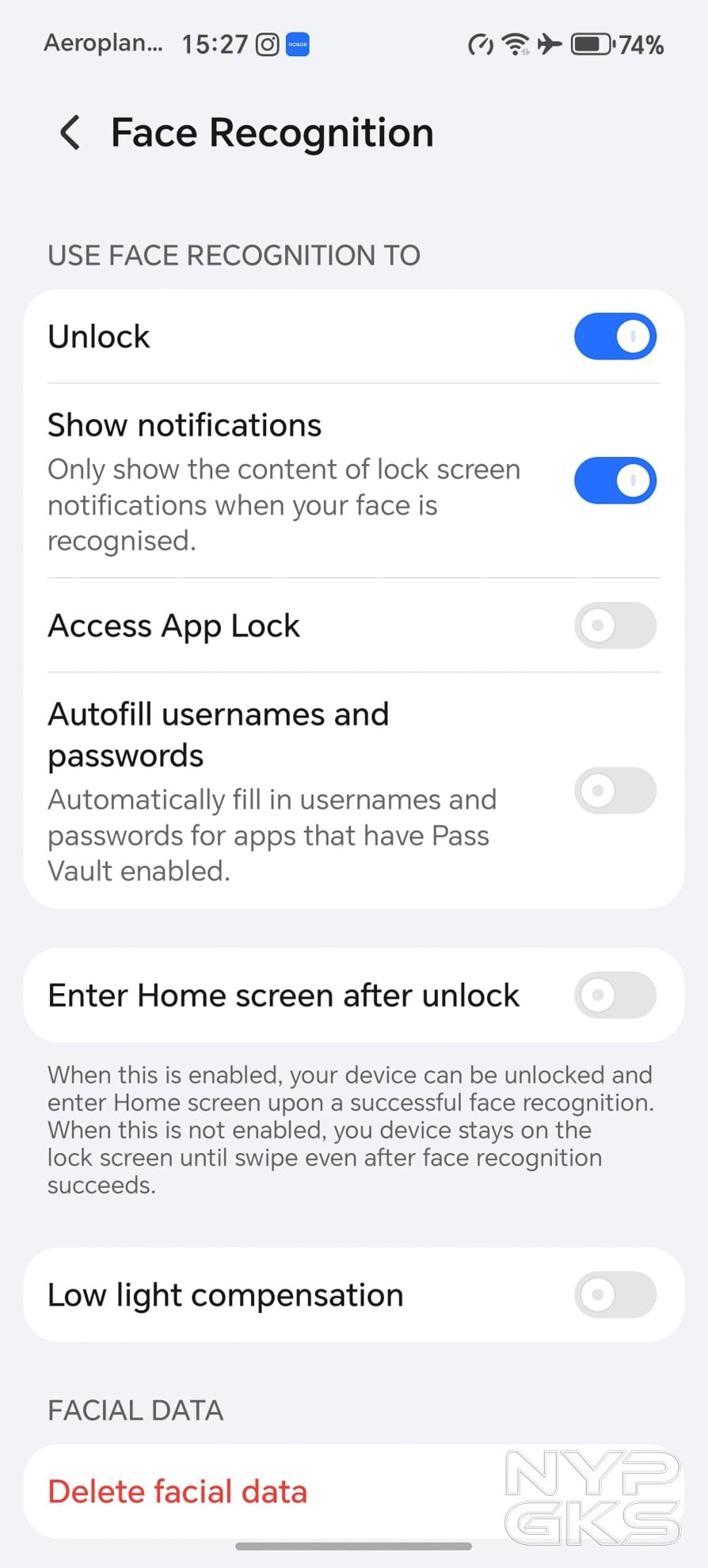 HONOR-X8d-Face-Unlock