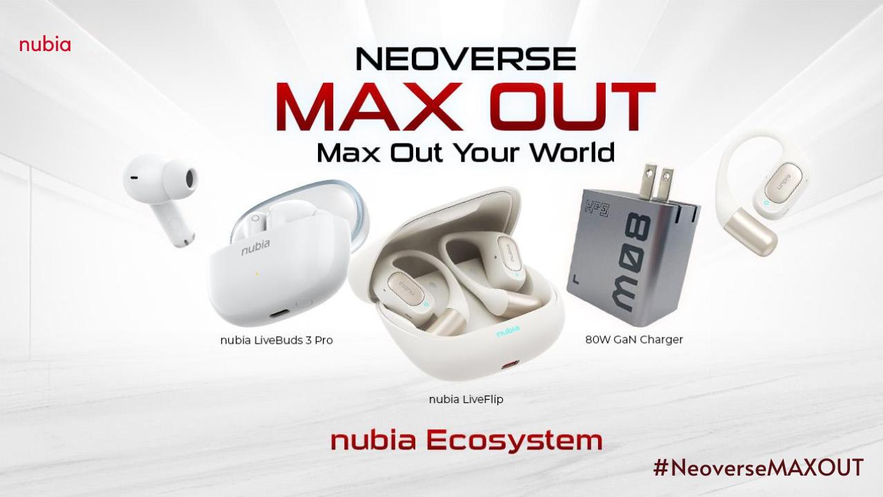 nubia launches LiveBuds 3 Pro, LiveFlip, and 80W Charger in the ...
