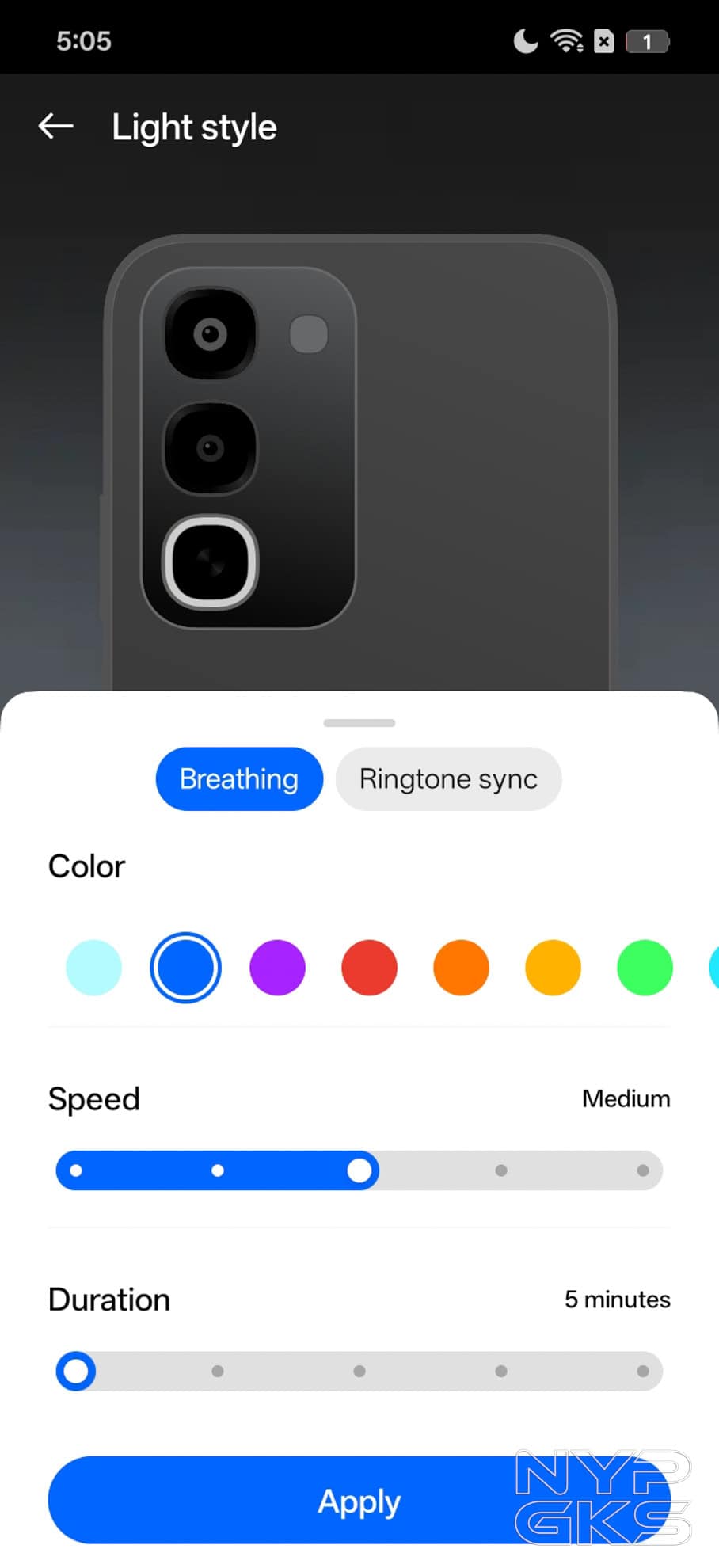 realme-C100-4G-Pulse-Light-Settings