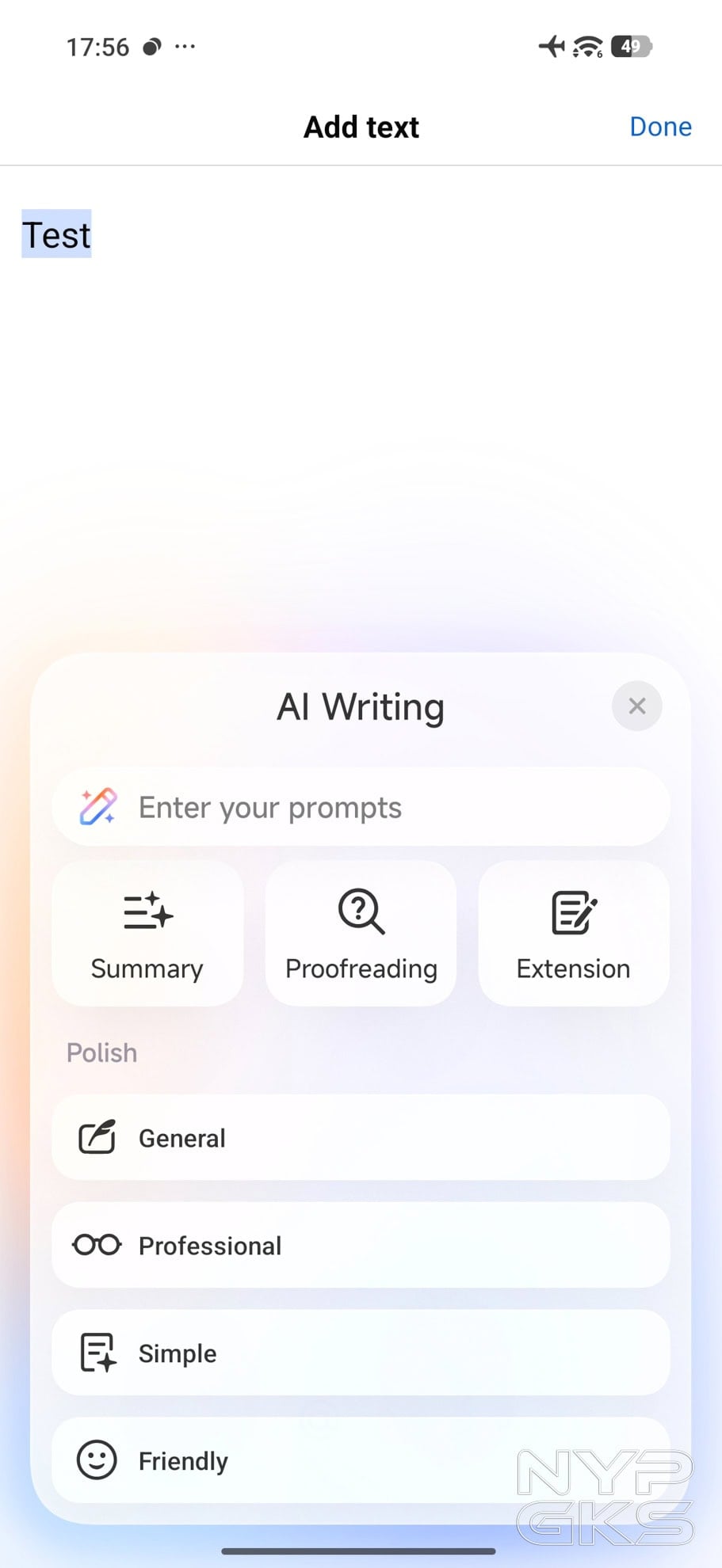 POCO-F9-Ultra-AI-Writer