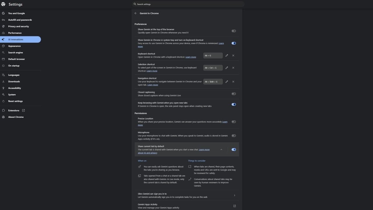 Google-settings